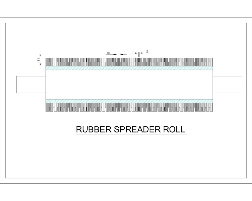 Rubber spreader rolls